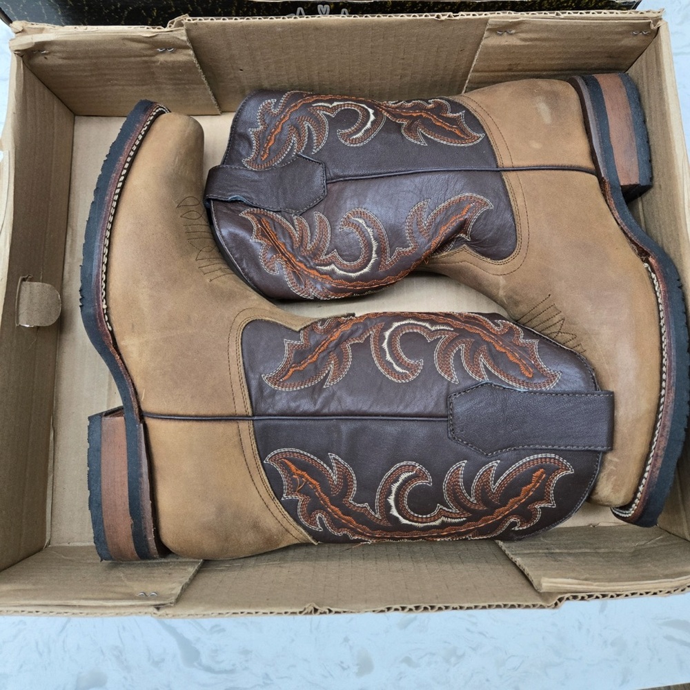 New Brown Leather Cowboy Boots